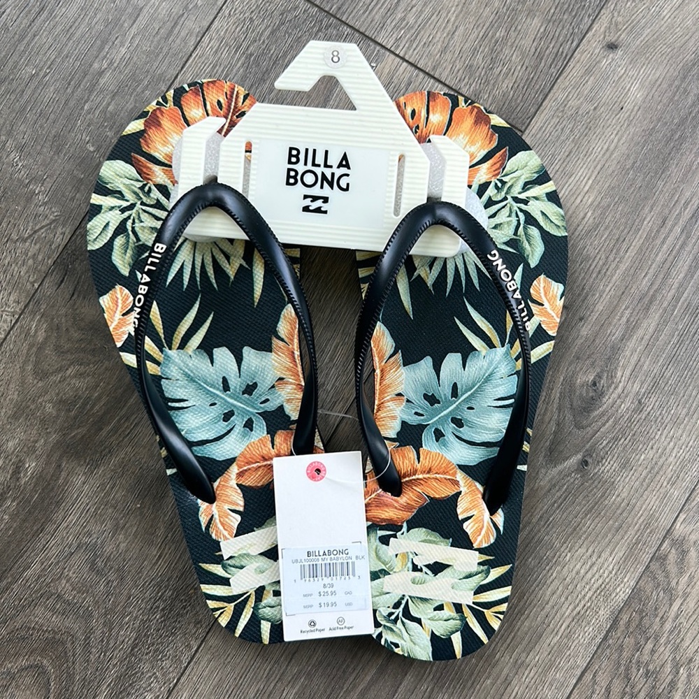Billabong flip-flops womens size 8
